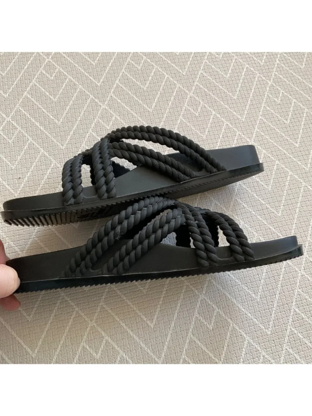 Melissa Black Braid gel slippers Slide size6 eu37